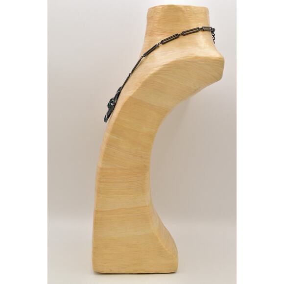 Akkad Designer Necklace Pendant Web Blue Pave Rhinestone Sparkle Signed Bin2 - Picture 5 of 12